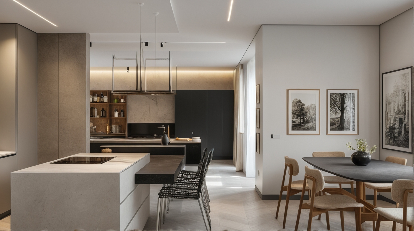 Cucina e sala